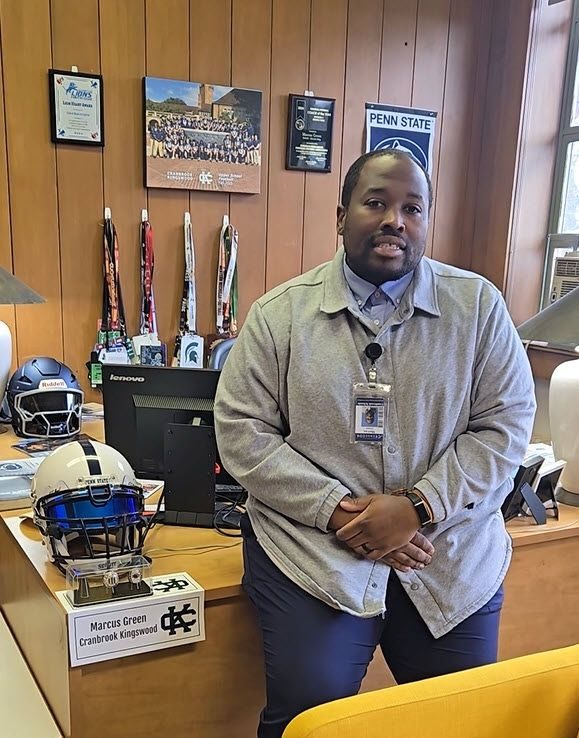 Coach Marcus Green in his office at Cranbrook Kingswood